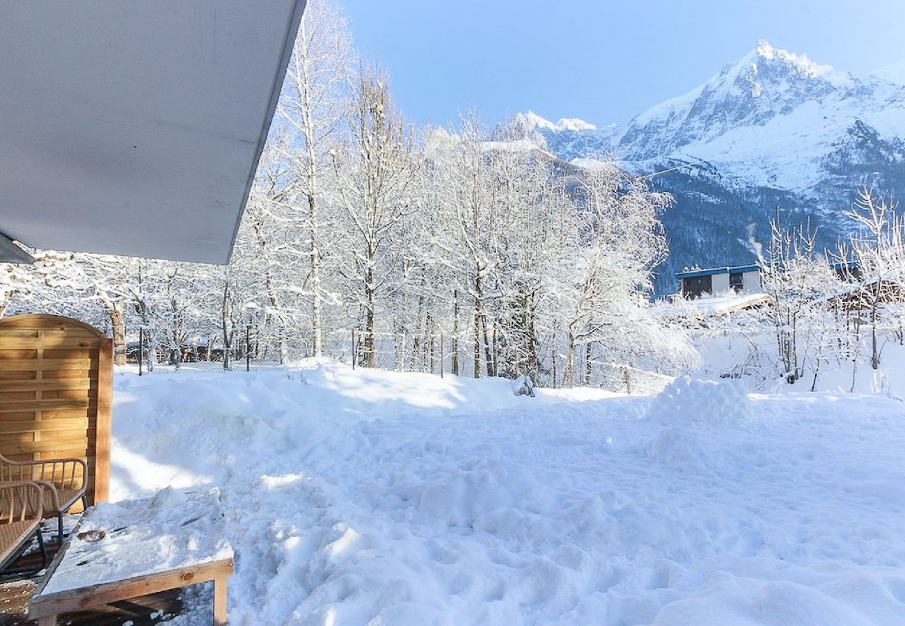 Apartment in Chamonix-Mont-Blanc - Les Fleurs de Cham bottom - Jardin privé - Vues -