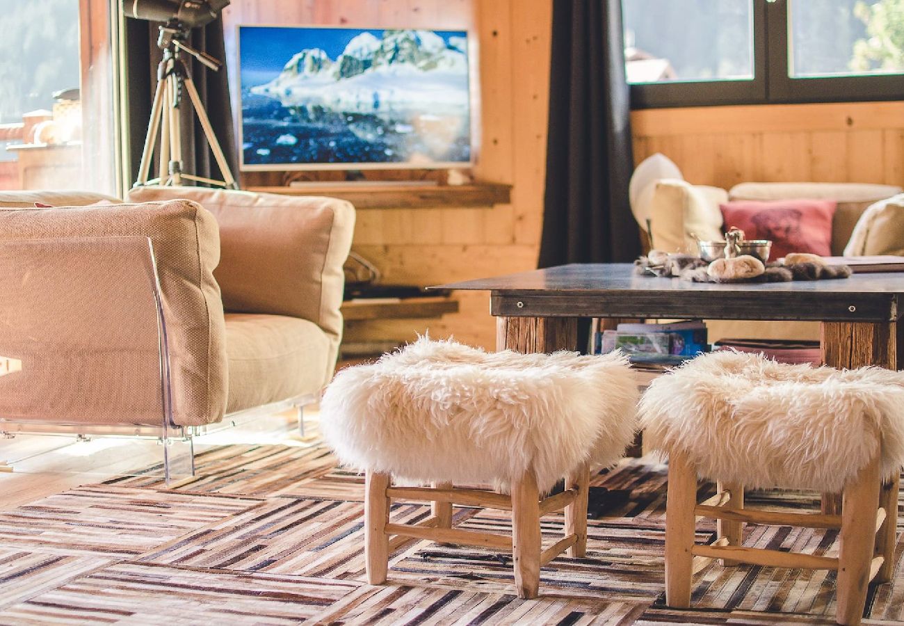 Apartment in Chamonix-Mont-Blanc - Les Ecrins des Bossons - Terrasse - vue Mt.Blanc