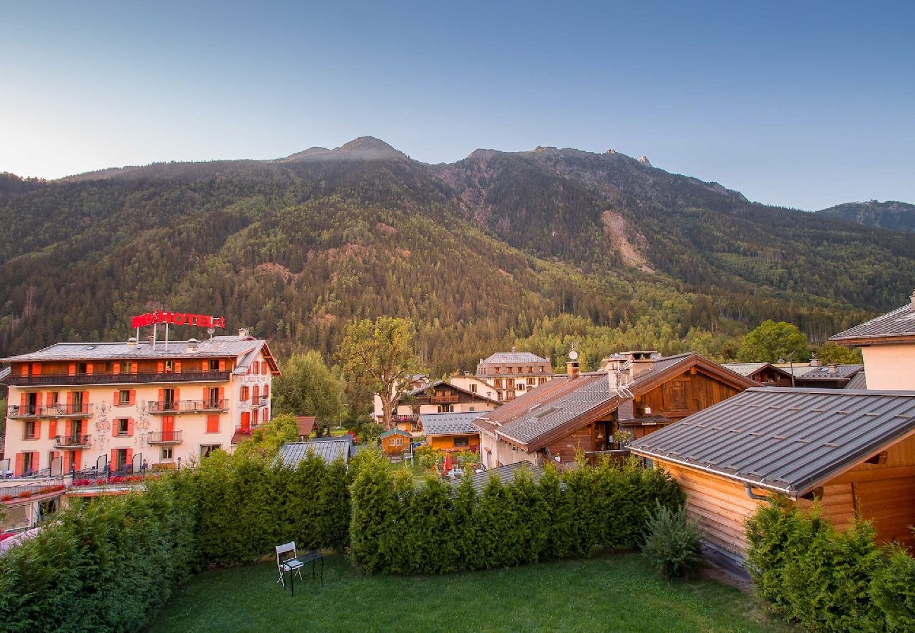 Apartment in Chamonix-Mont-Blanc - Les Ecrins des Bossons - Terrasse - vue Mt.Blanc