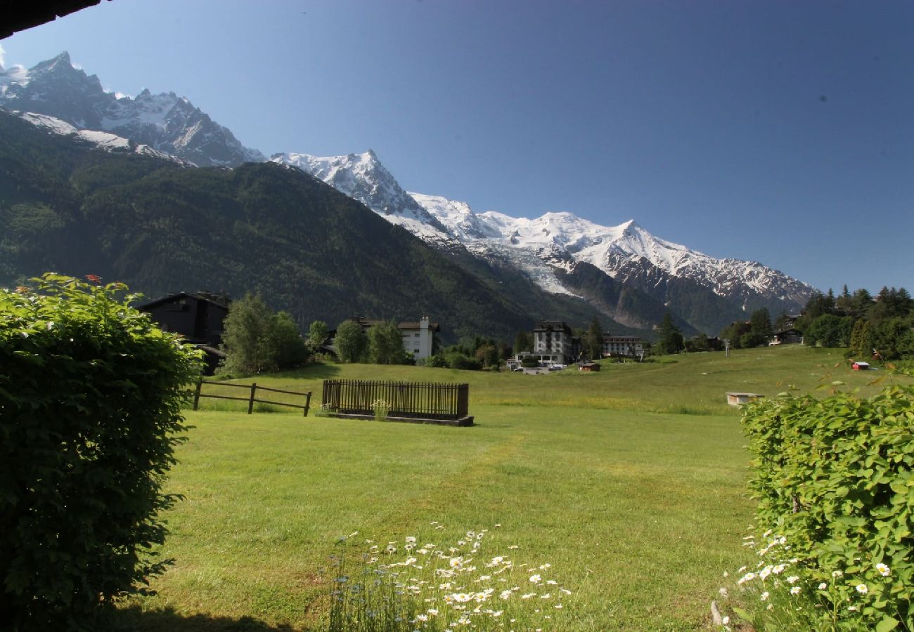 Apartment in Chamonix-Mont-Blanc - Le Savoy - Terrace view Mont-Blanc