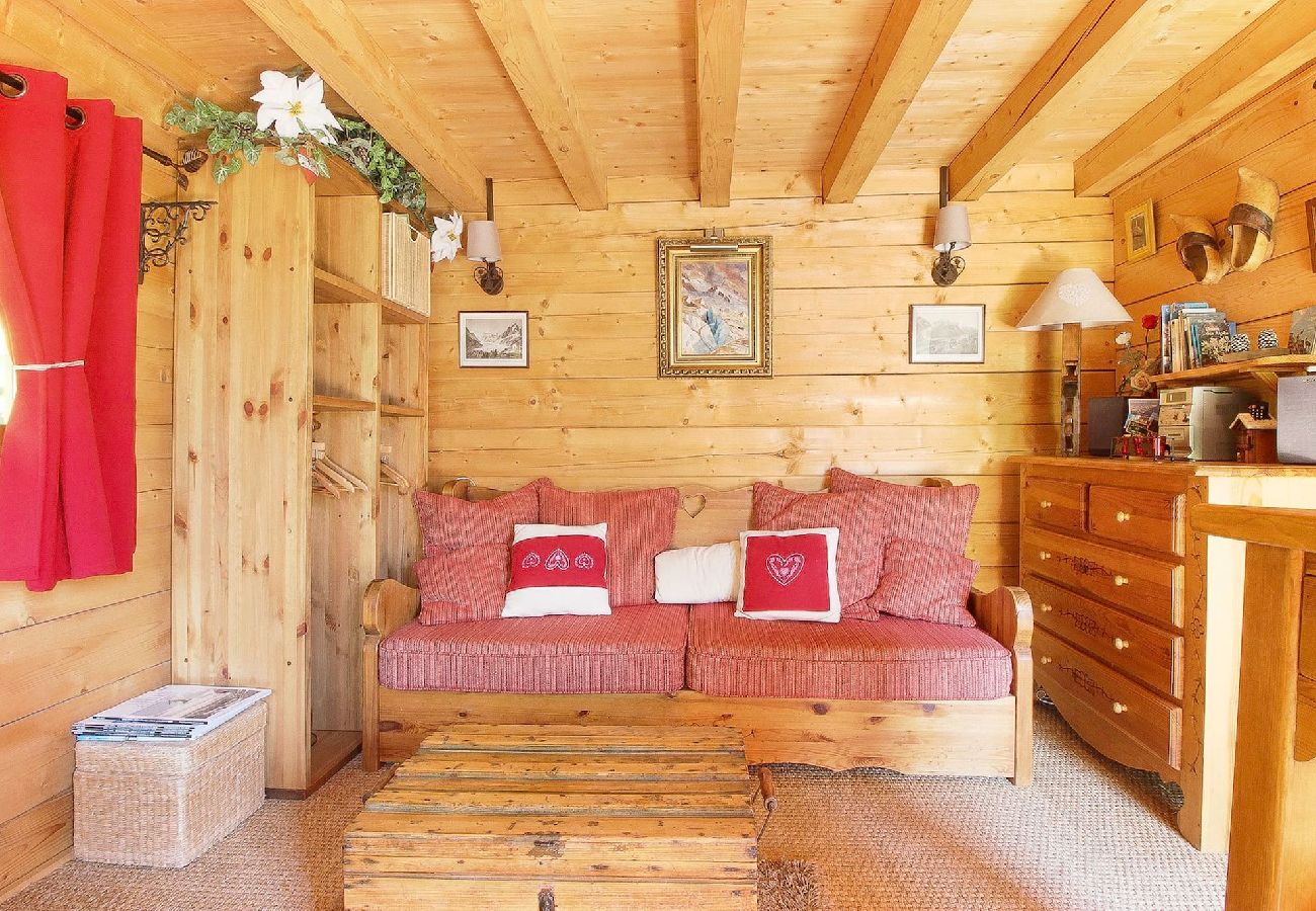 Cabin in Les Houches - Chalet Senet - 2 Mazots - Views Mt-Blanc