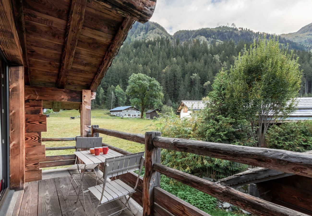 Apartment in Chamonix-Mont-Blanc - Le Grand Champs - Terrasse avec vue Mt.Blanc