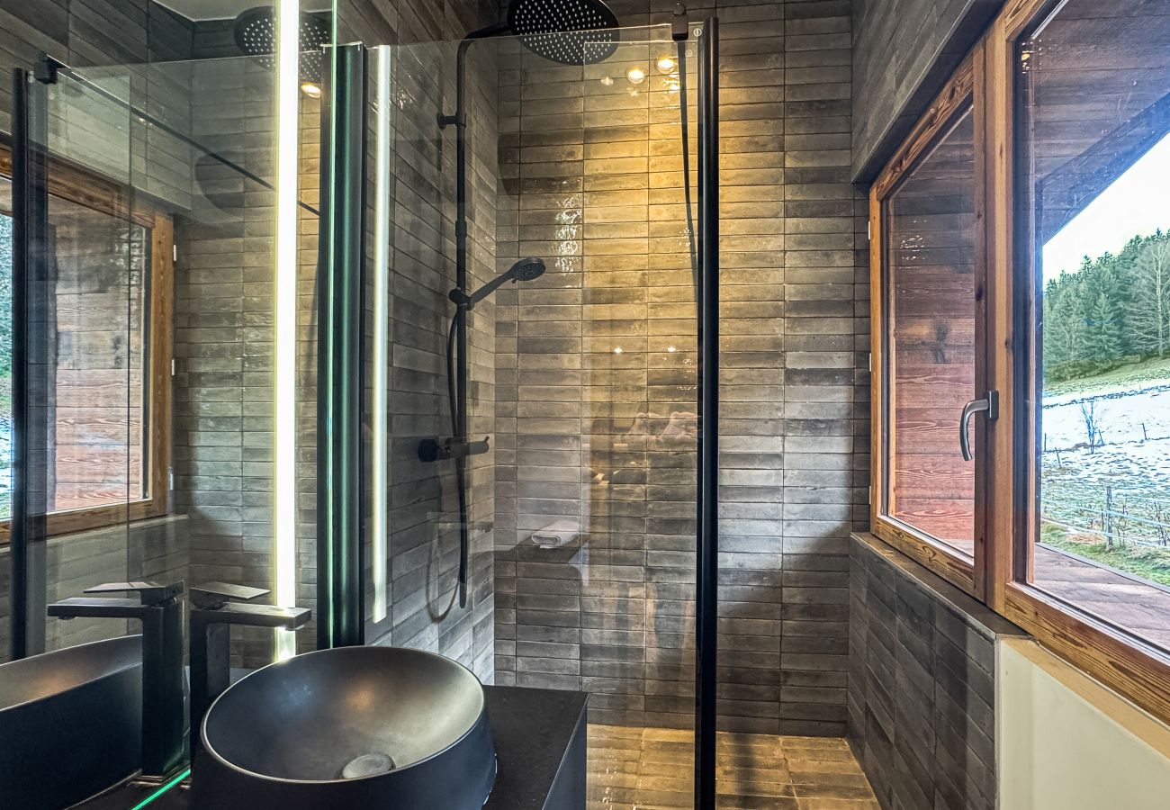 Apartment in Demi-Quartier - Le Black Wood - Chalet famille avec sauna, balnéo