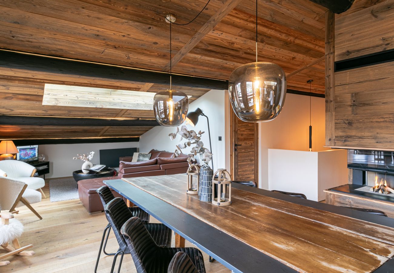 Apartment in Demi-Quartier - Le Black Wood - Chalet famille avec sauna, balnéo