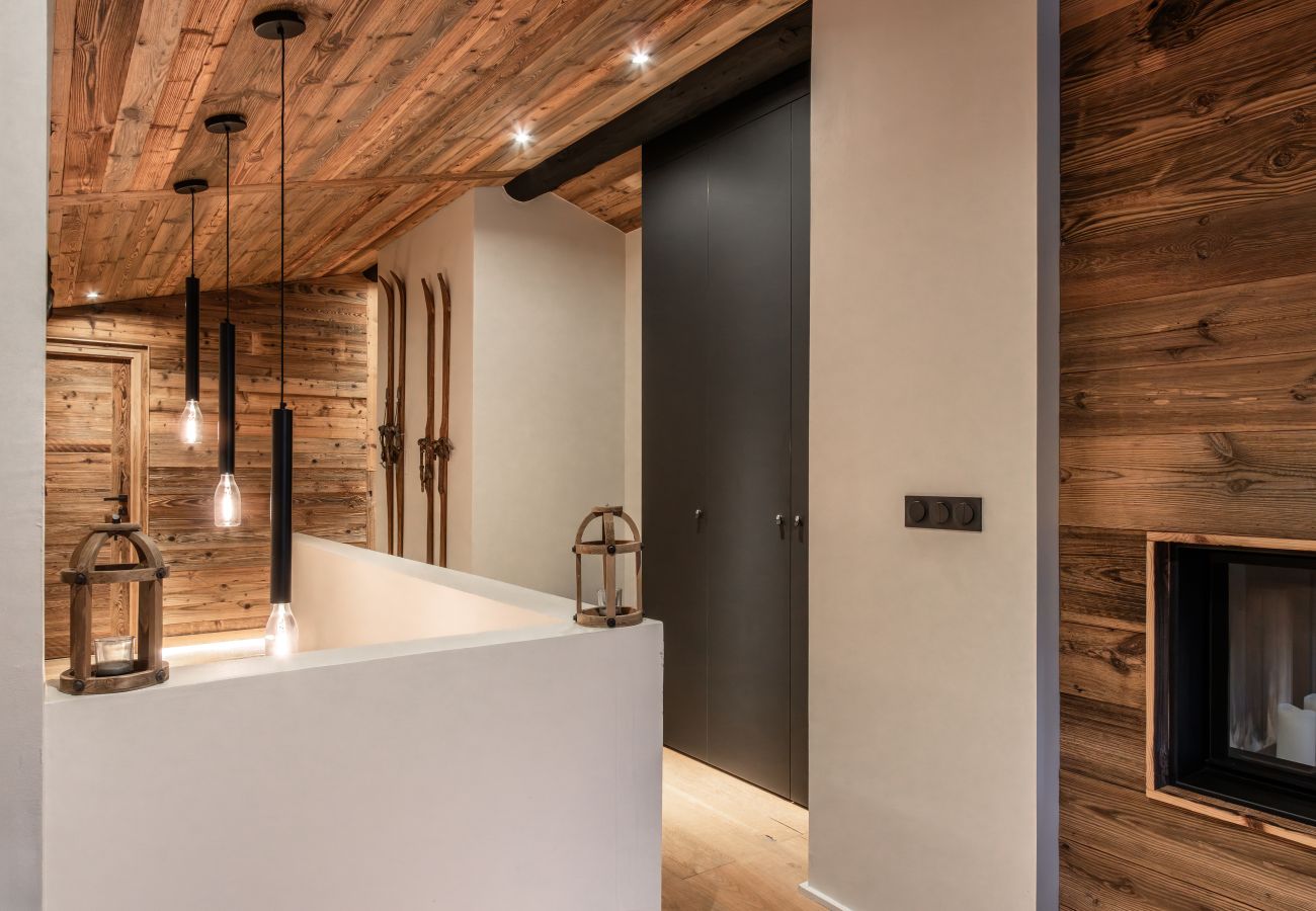 Apartment in Demi-Quartier - Le Black Wood - Chalet famille avec sauna, balnéo