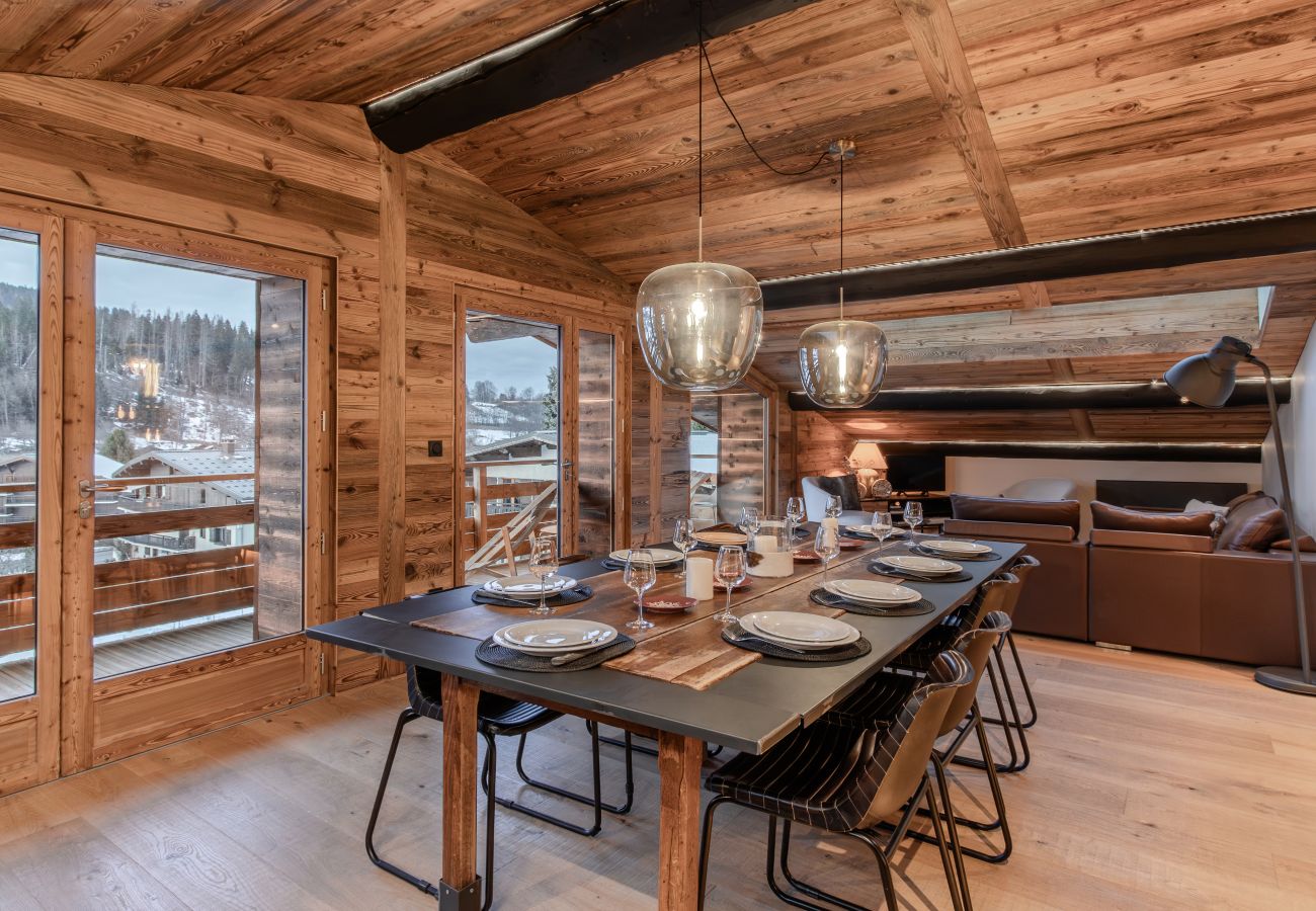 Apartment in Demi-Quartier - Le Black Wood - Chalet famille avec sauna, balnéo