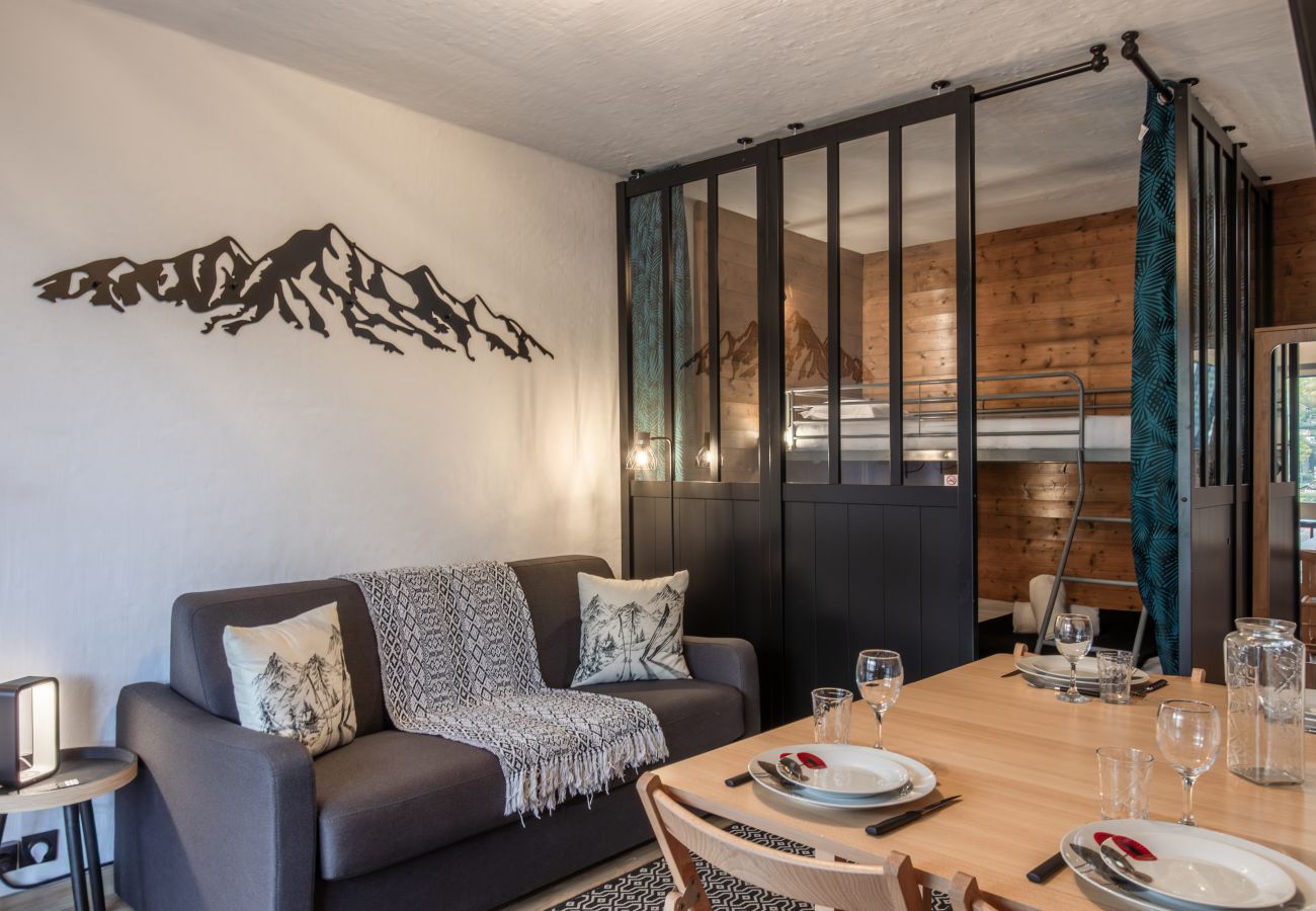 Studio in Saint-Gervais-les-Bains - Vue du Rosay - Balcon, vue montagne et confort