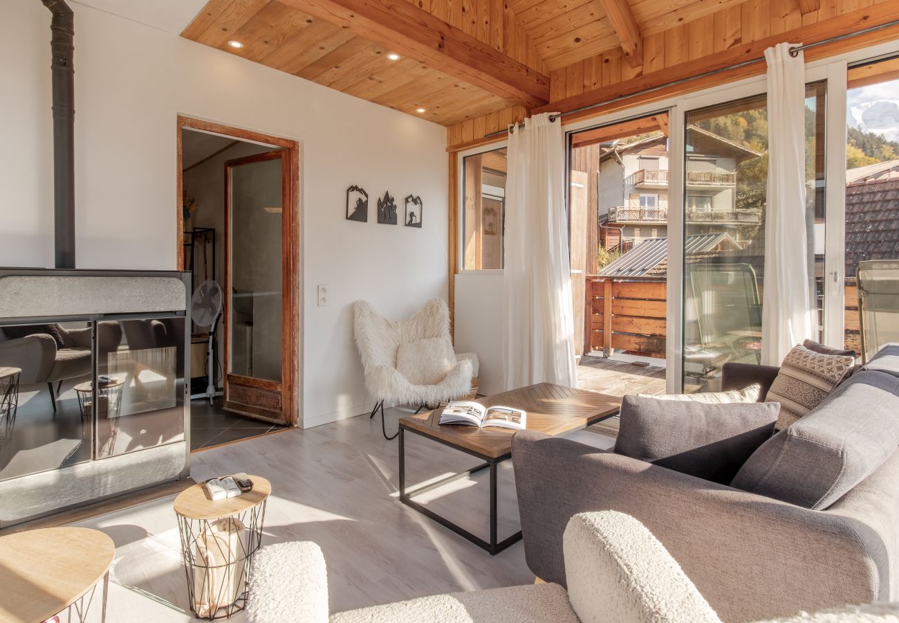 Apartment in Saint-Gervais-les-Bains - Au coin du feu - Vue chaine Mont Blanc