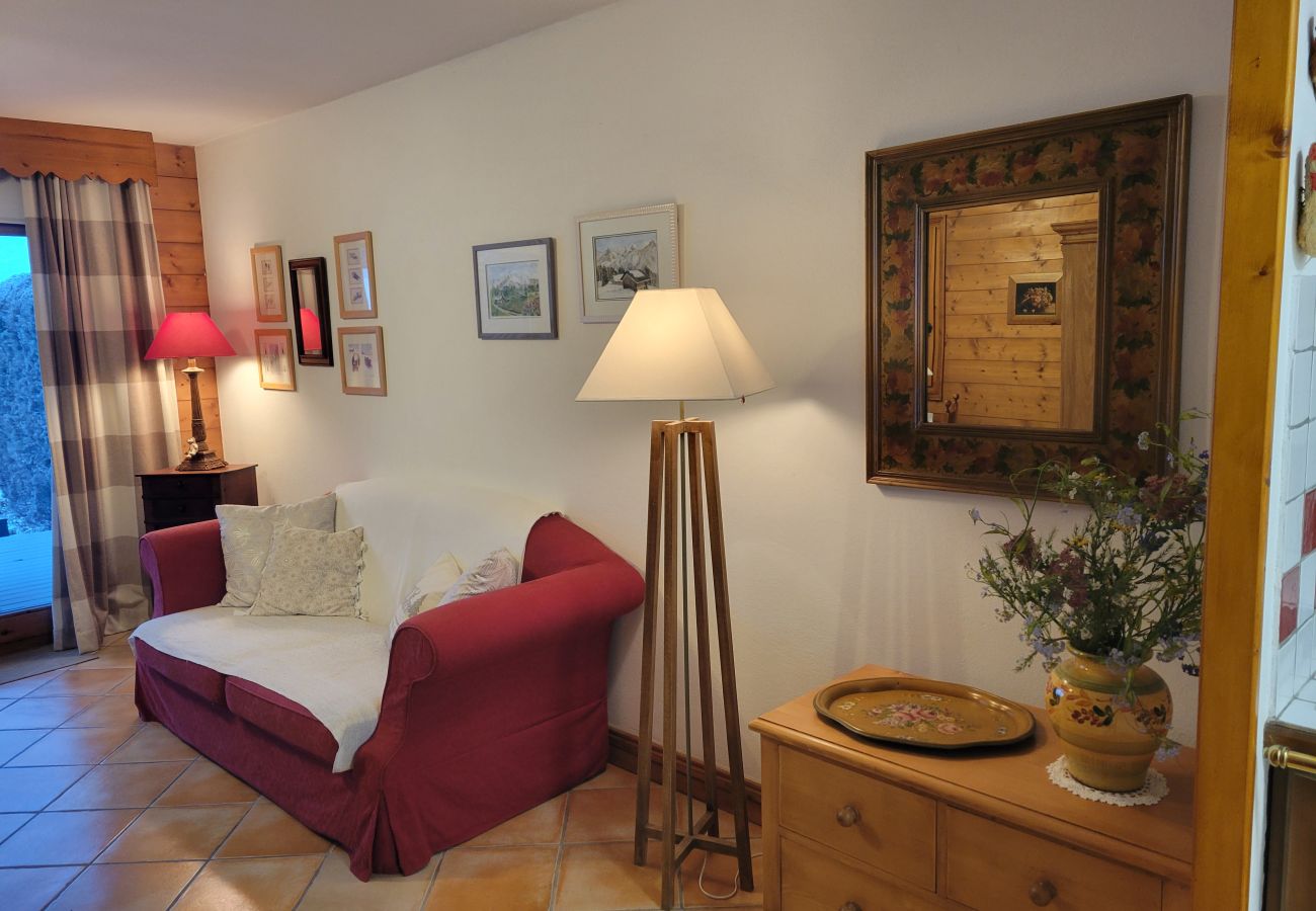 Apartment in Les Houches - Les Grandes Jorasses 3 - Jardin - Vue massif Mont