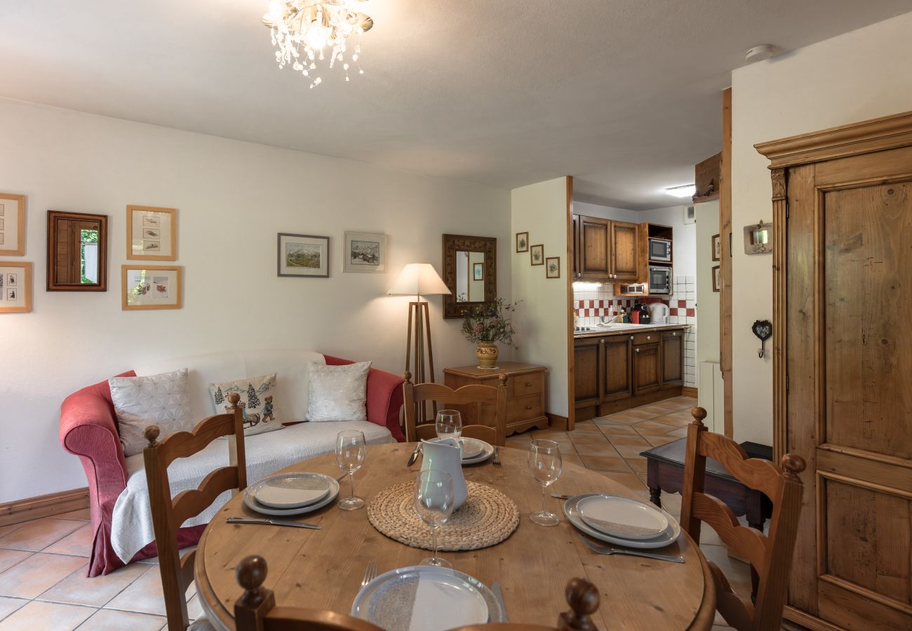 Apartment in Les Houches - Les Grandes Jorasses 3 - Jardin - Vue massif Mont