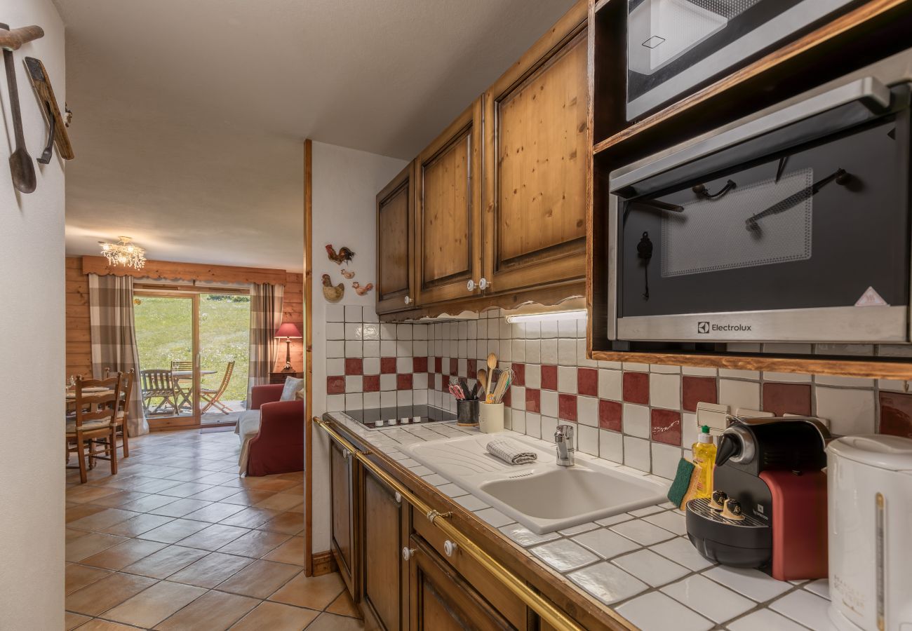Apartment in Les Houches - Les Grandes Jorasses 3 - Jardin - Vue massif Mont