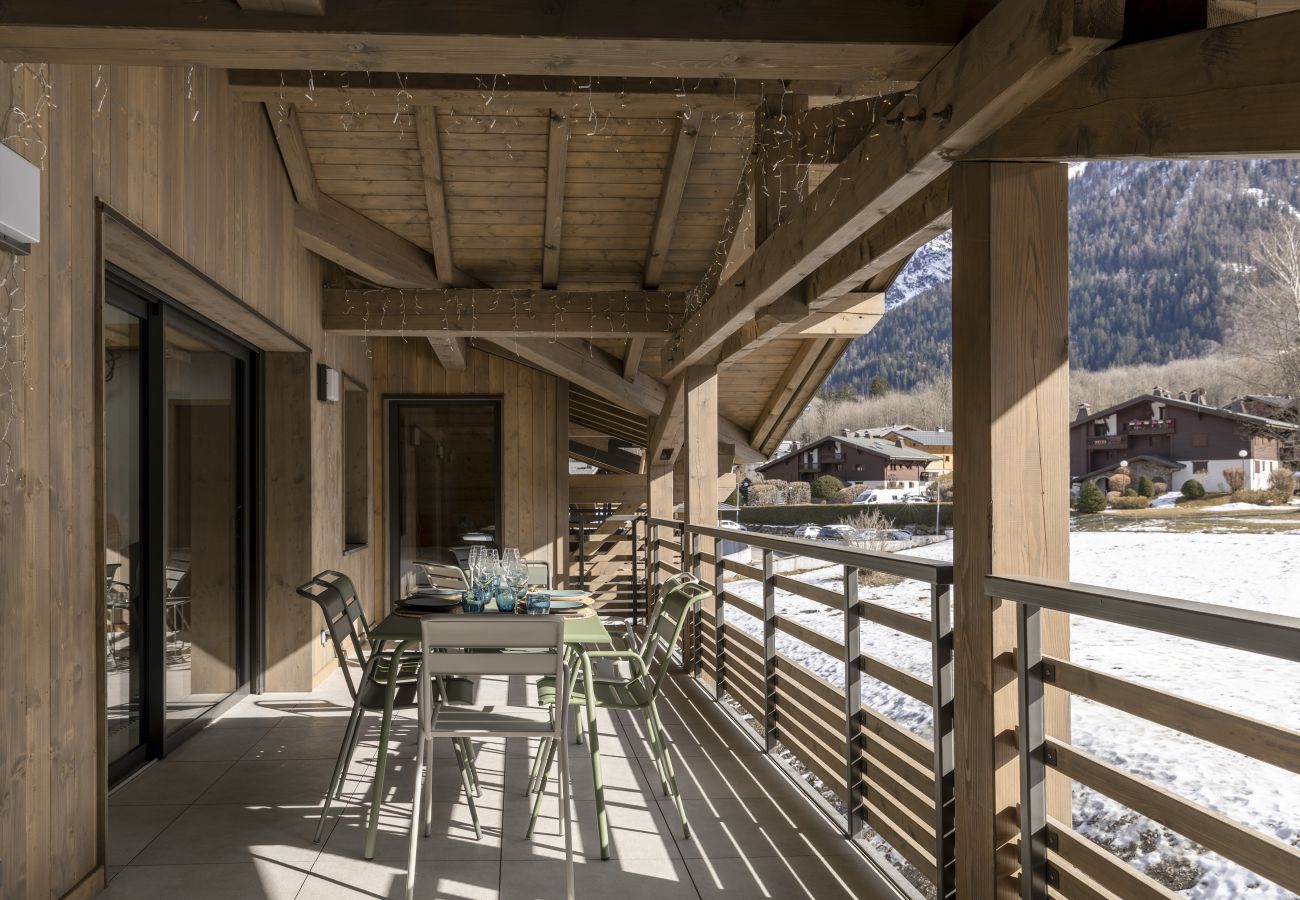 Appartamento a Les Houches - Nid d'Aigle  - Balcon avec vue Mont Blanc