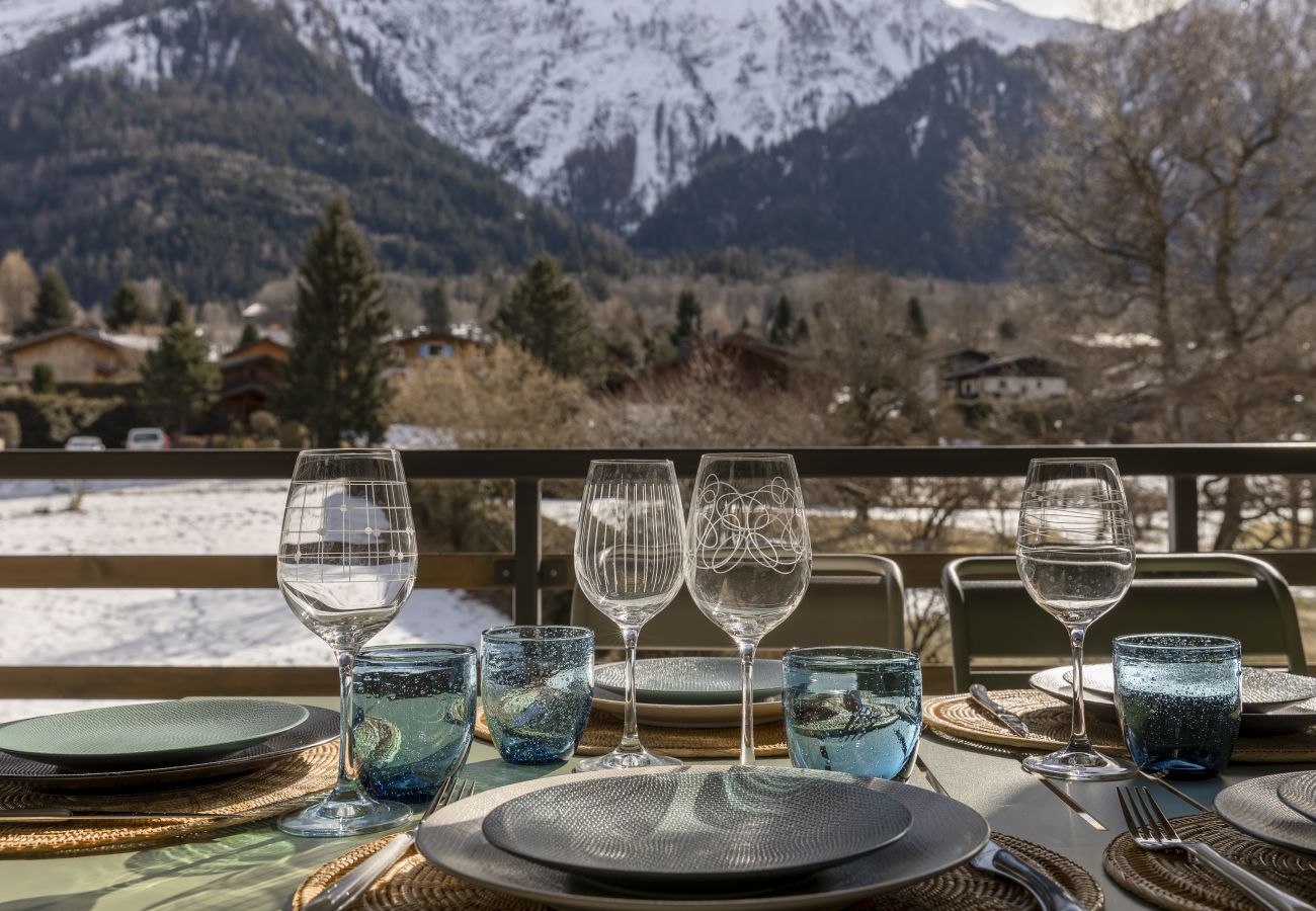 Appartamento a Les Houches - Nid d'Aigle  - Balcon avec vue Mont Blanc