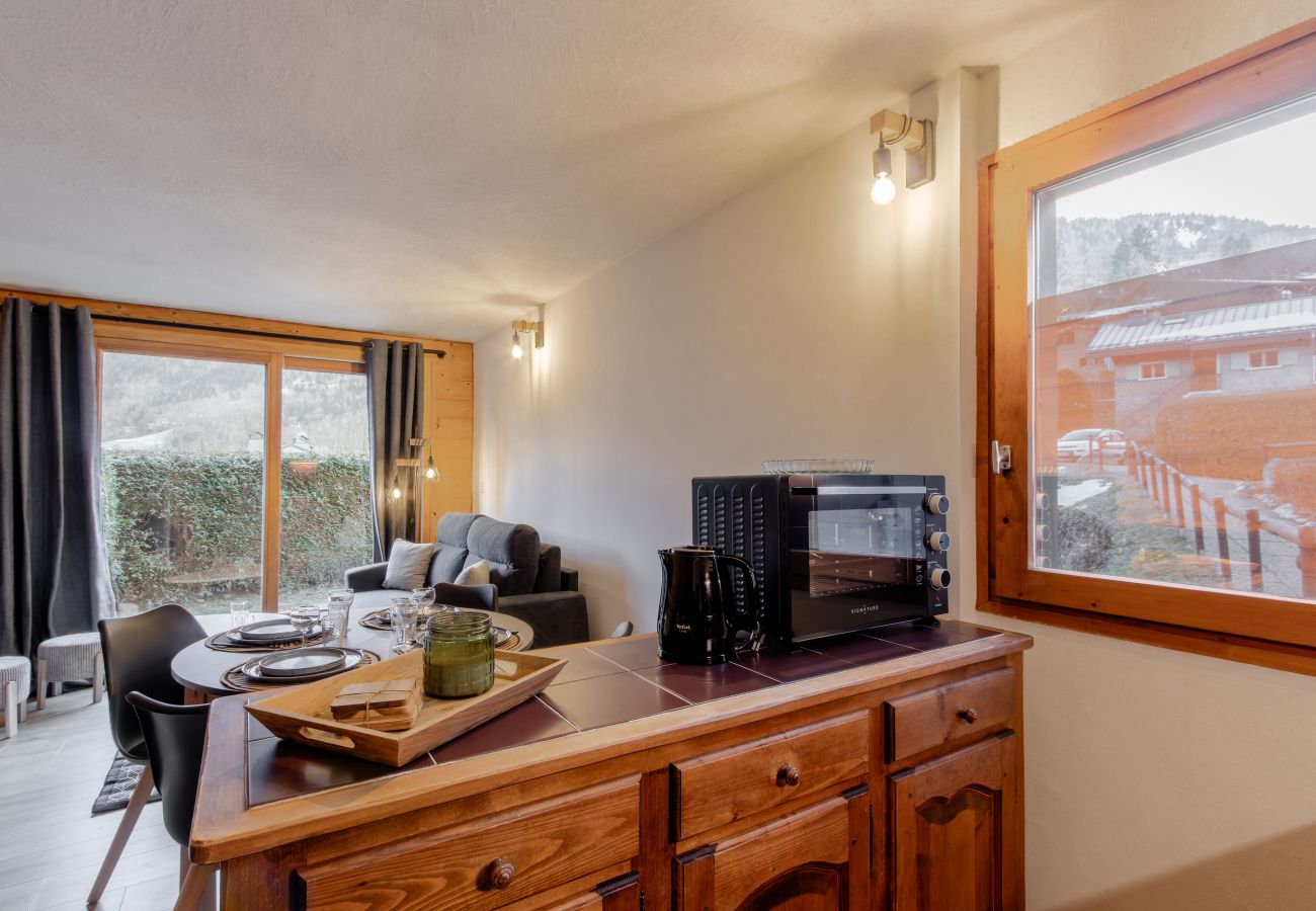 Studio a Les Houches - Le Cocon du Prarion – Ski, vue & jardin