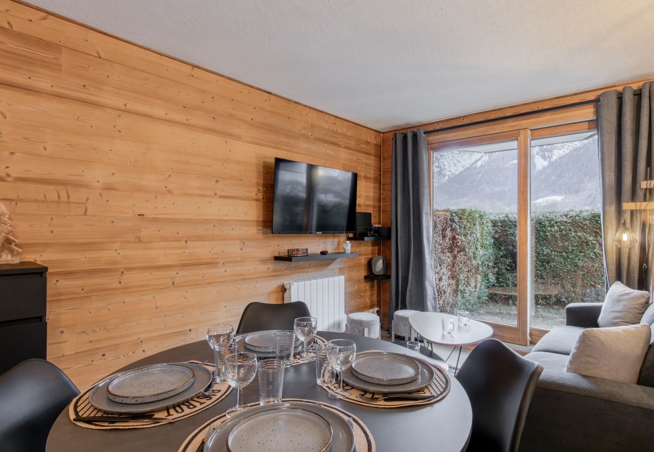 Studio a Les Houches - Le Cocon du Prarion – Ski, vue & jardin