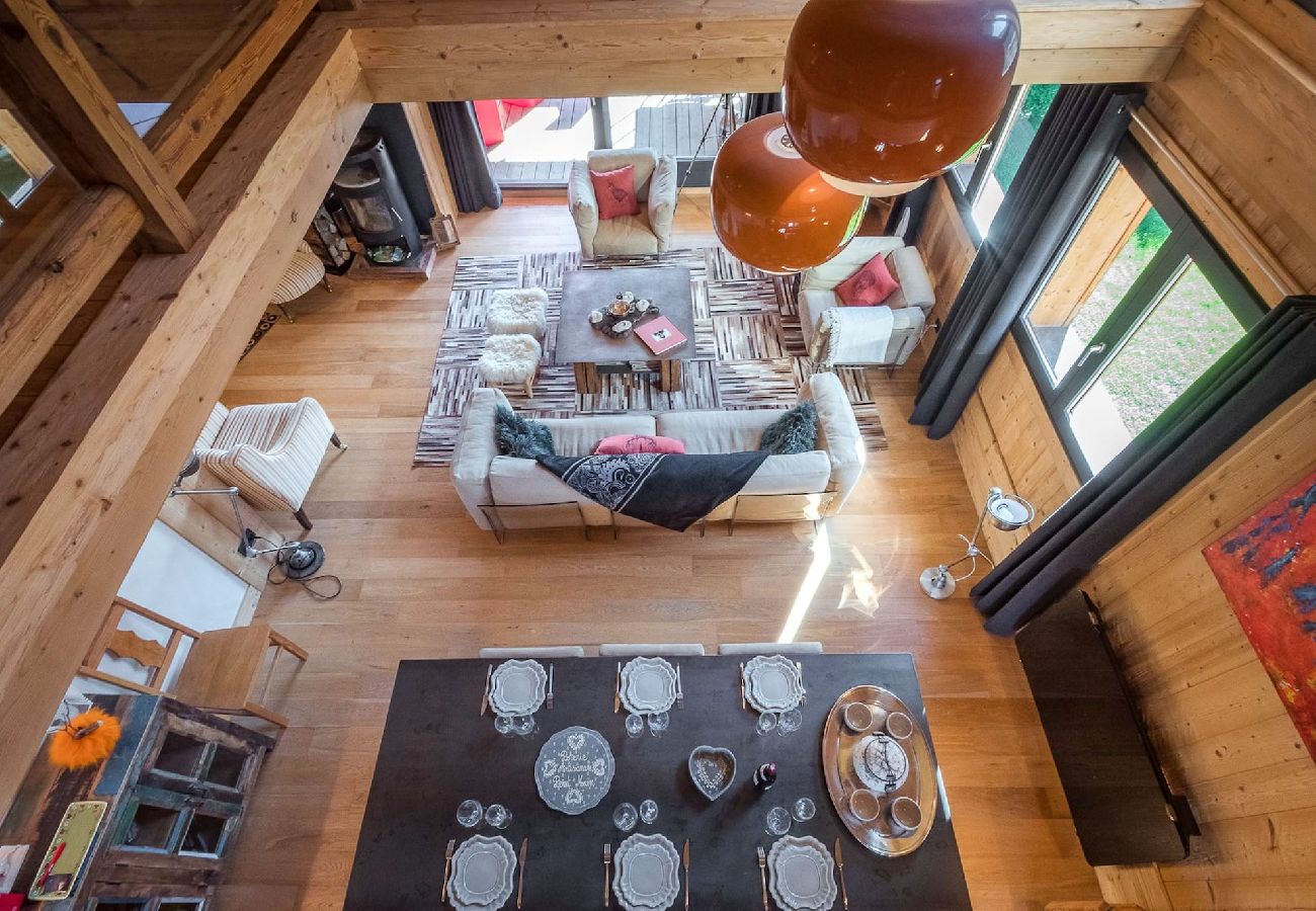 Appartement à Chamonix-Mont-Blanc - Les Ecrins des Bossons - Terrasse - vue Mt.Blanc