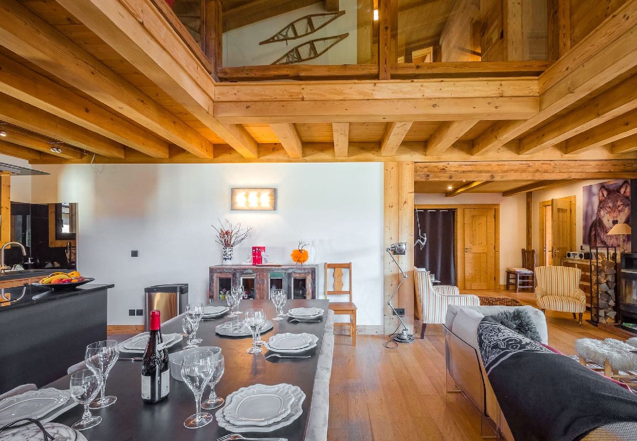 Appartement à Chamonix-Mont-Blanc - Les Ecrins des Bossons - Terrasse - vue Mt.Blanc