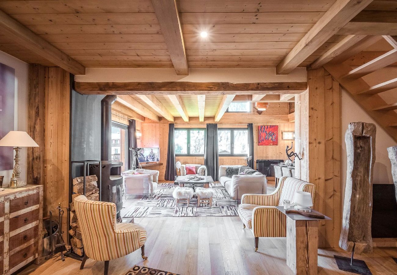 Appartement à Chamonix-Mont-Blanc - Les Ecrins des Bossons - Terrasse - vue Mt.Blanc