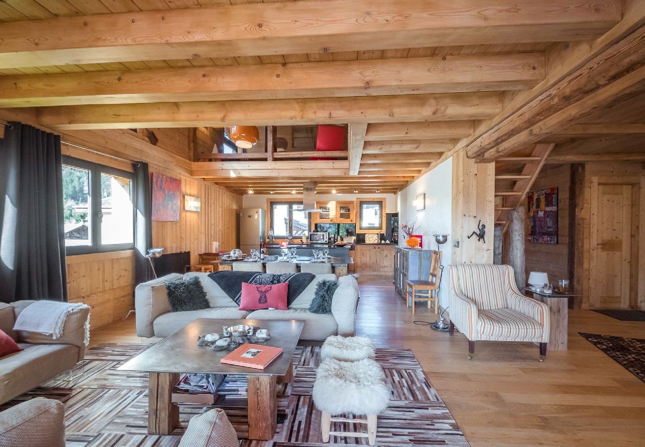 Appartement à Chamonix-Mont-Blanc - Les Ecrins des Bossons - Terrasse - vue Mt.Blanc