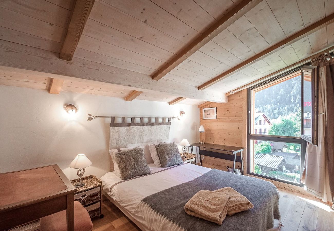 Appartement à Chamonix-Mont-Blanc - Les Ecrins des Bossons - Terrasse - vue Mt.Blanc