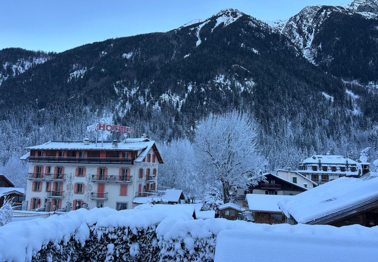 Appartement à Chamonix-Mont-Blanc - Les Ecrins des Bossons - Terrasse - vue Mt.Blanc
