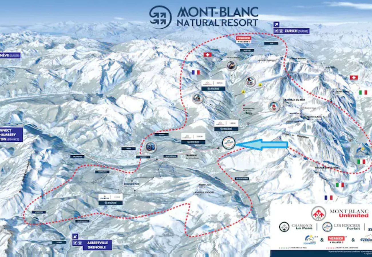 Appartement à Les Houches - Le Grand Tetras · Close Ski Lift & Lake Chavants |