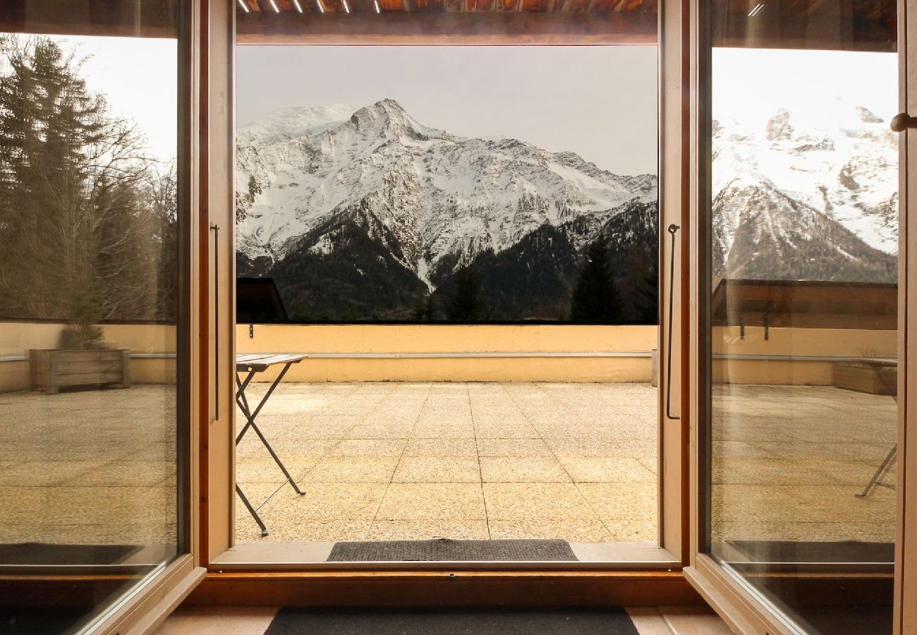 Appartement à Les Houches - Betulle 2 - Grande terrasse face au Mont-Blanc