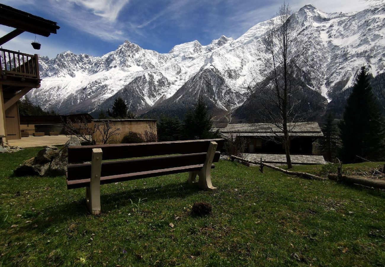 Appartement à Les Houches - Betulle 2 - Grande terrasse face au Mont-Blanc