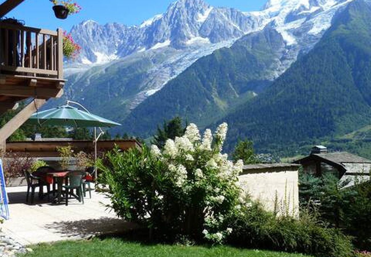 Appartement à Les Houches - Betulle 2 - Grande terrasse face au Mont-Blanc