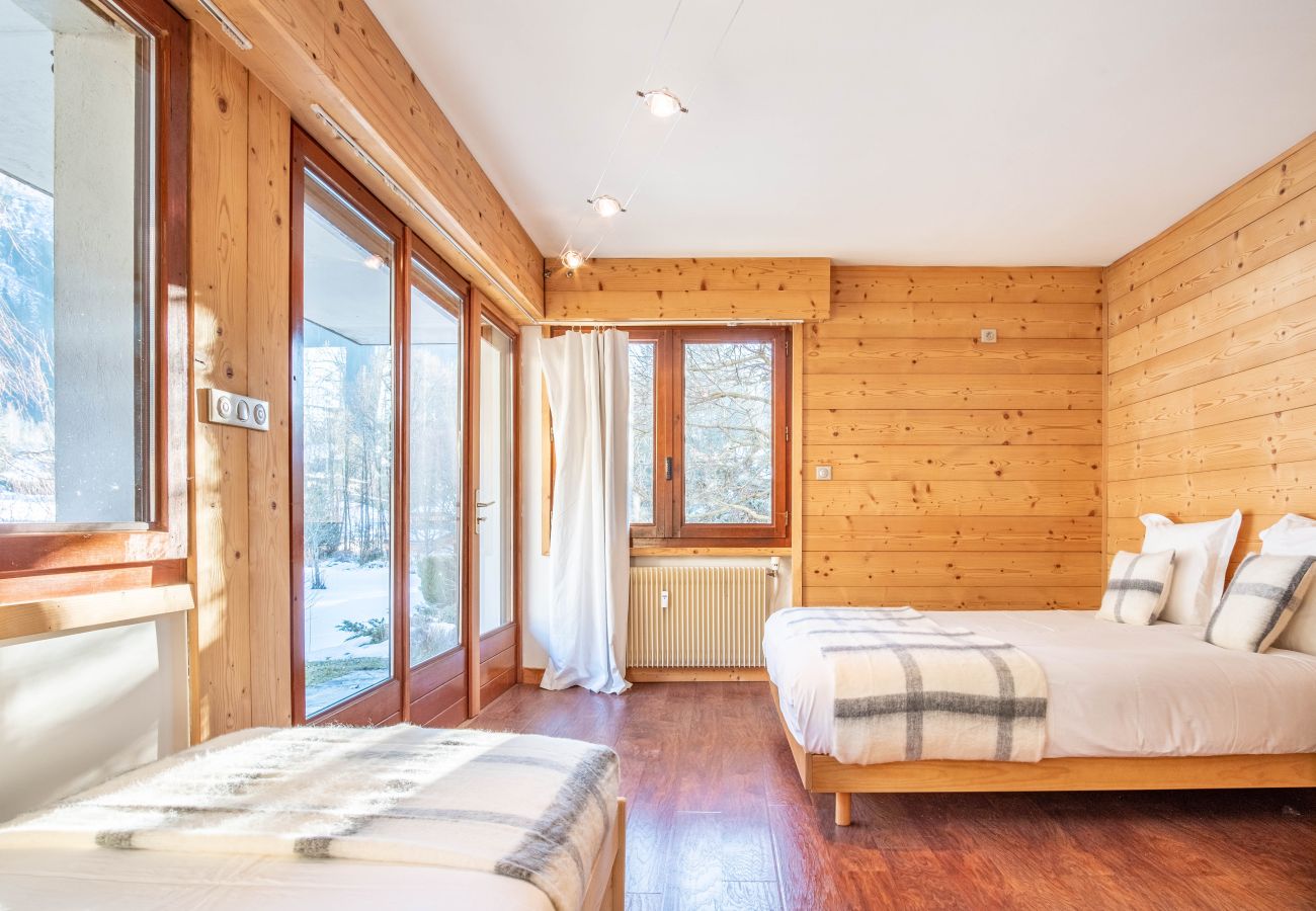 Appartement à Chamonix-Mont-Blanc - Les Tussilages - Balcon et Terrasse vue Mont-Blanc