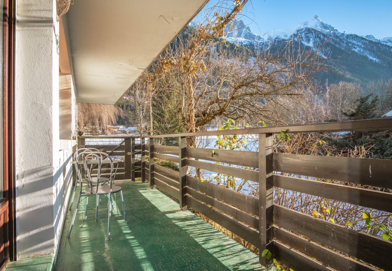 Appartement à Chamonix-Mont-Blanc - Les Tussilages - Balcon et Terrasse vue Mont-Blanc