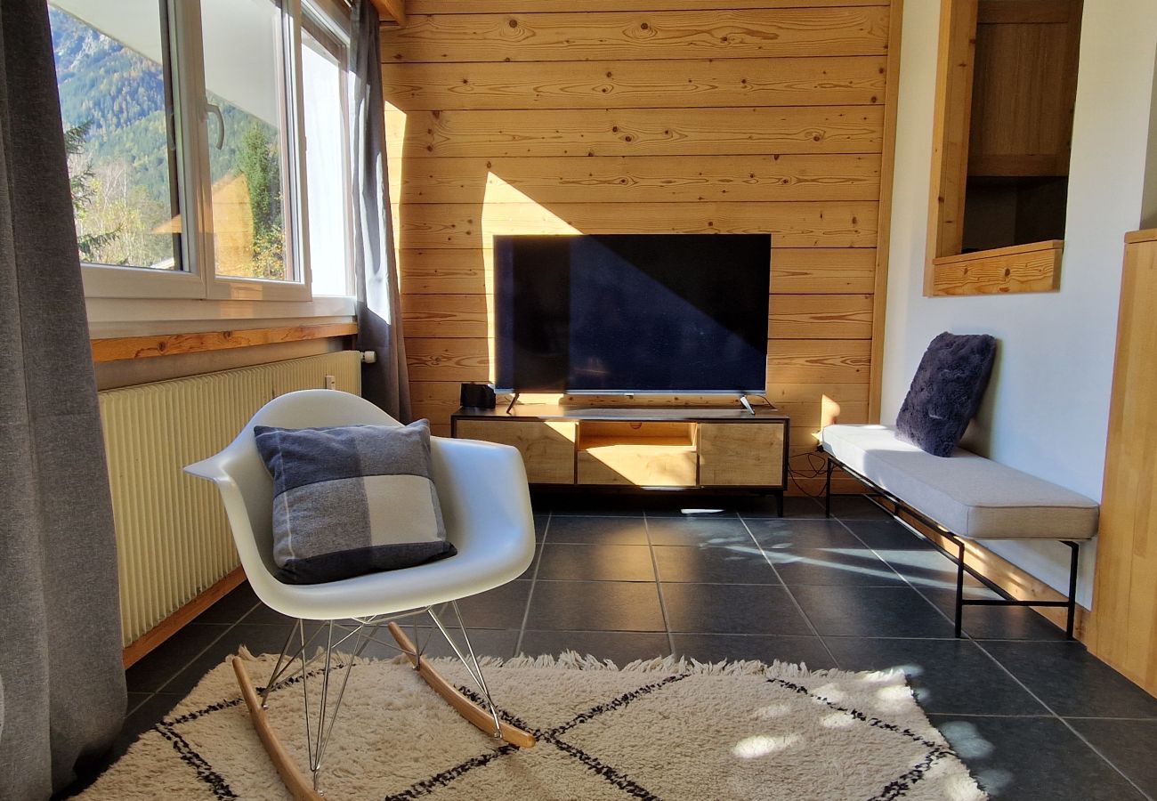 Appartement à Chamonix-Mont-Blanc - Les Tussilages - Balcon et Terrasse vue Mont-Blanc