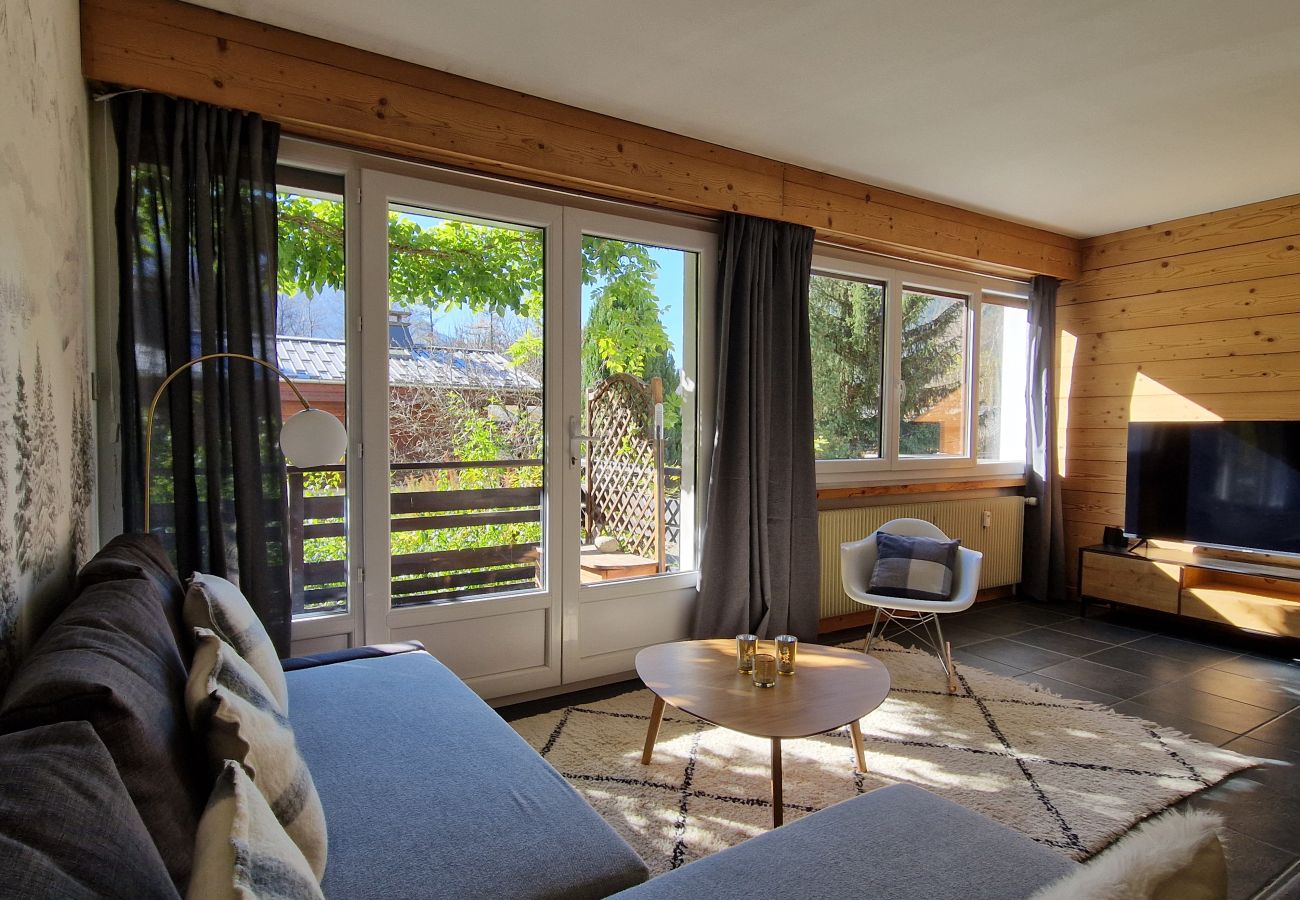 Appartement à Chamonix-Mont-Blanc - Les Tussilages - Balcon et Terrasse vue Mont-Blanc