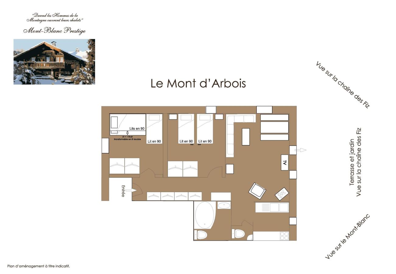 Appartement à Saint-Gervais-les-Bains - Le Gite - 20 pax - Calme - Vue montagne