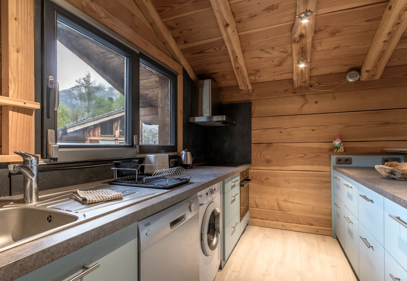 Appartement à Chamonix-Mont-Blanc - Le Grand Champs - Terrasse avec vue Mt.Blanc