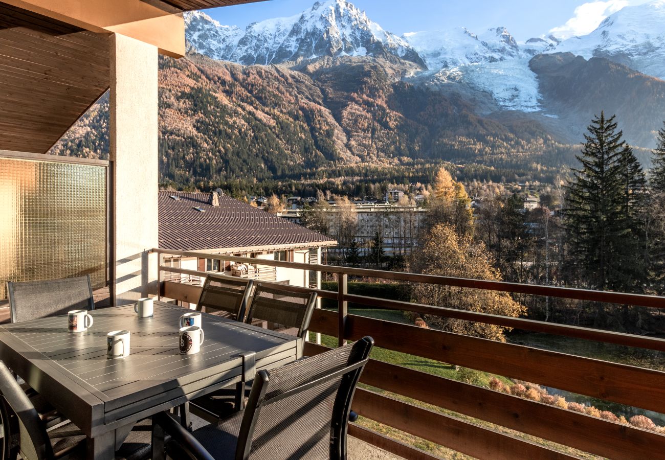 Appartement à Chamonix-Mont-Blanc - Cristal des Glaces - Balcon avec vue imprenable