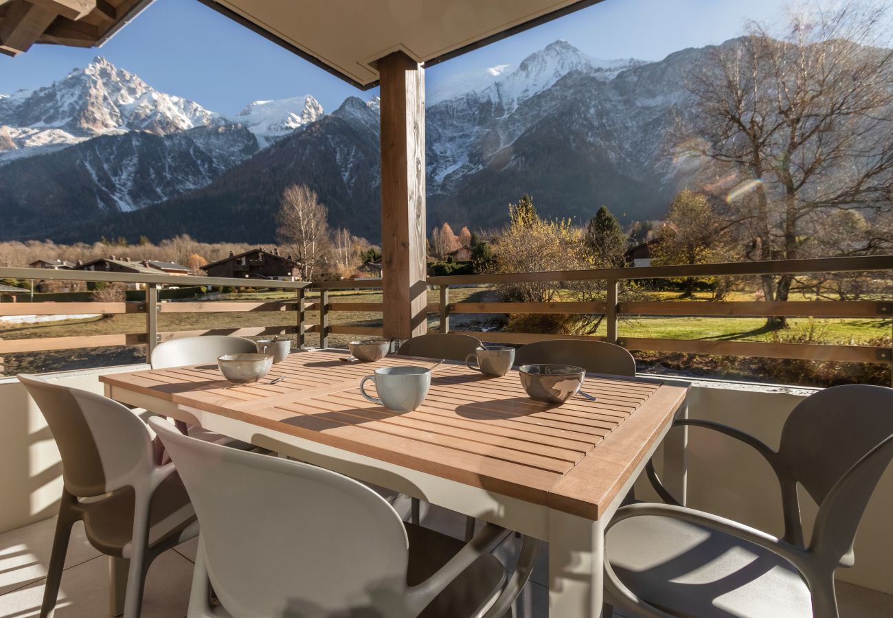 Appartement à Les Houches - Les Cosmiques - Grande terrasse - Vue Mt.Blanc