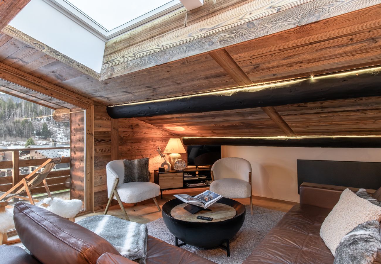 Appartement à Demi-Quartier - Le Black Wood - Chalet famille avec sauna, balnéo