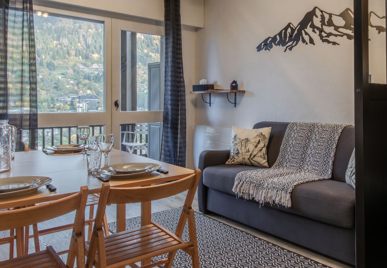 Studio à Saint-Gervais-les-Bains - Vue du Rosay - Balcon, vue montagne et confort