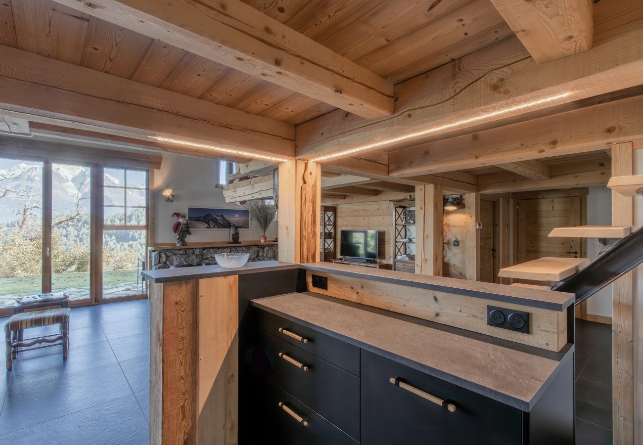 Appartement à Cordon - Appt Vincent - 200 m2 - Idéal famille - Vue Mont-B