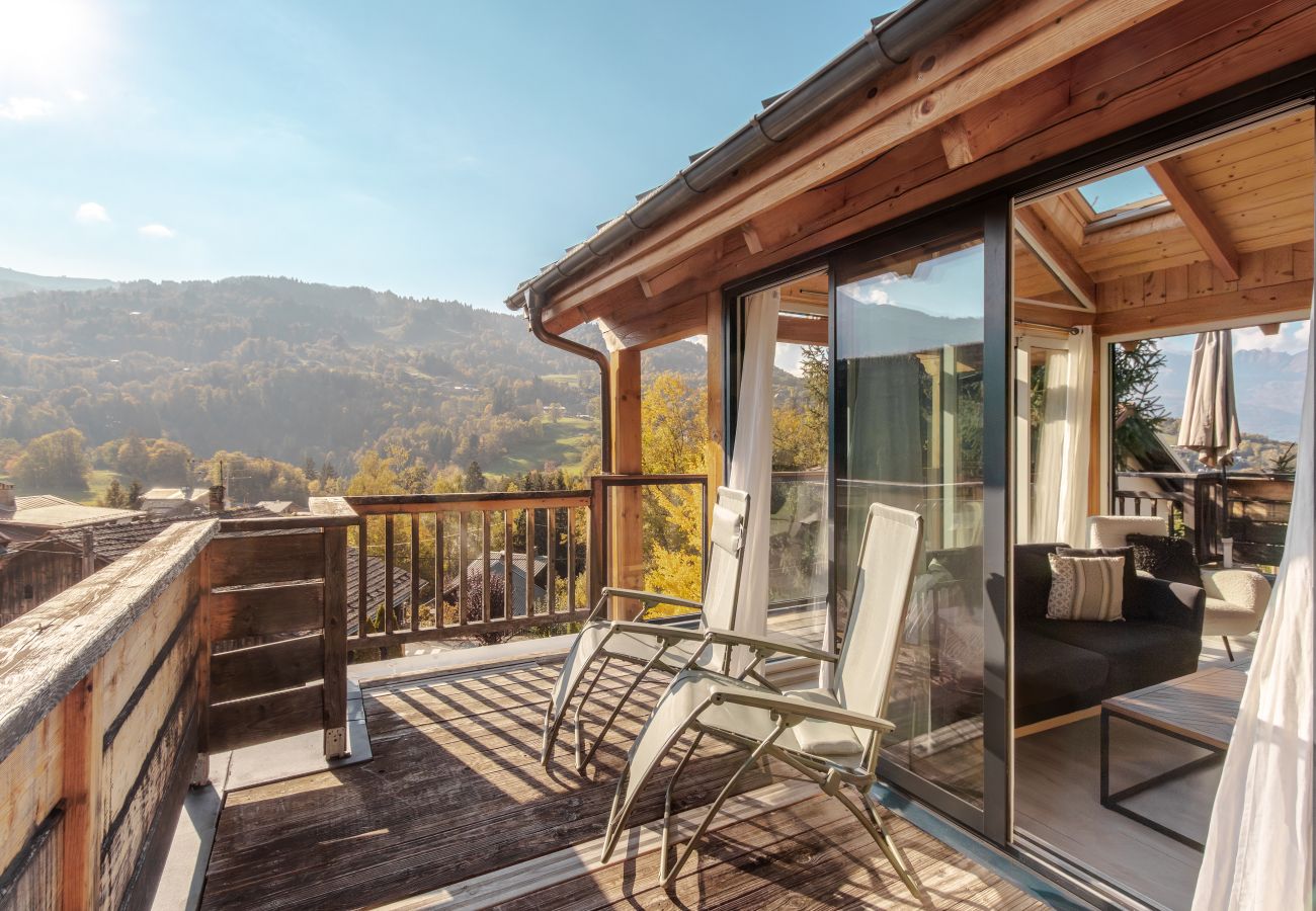 Appartement à Saint-Gervais-les-Bains - Au coin du feu - Vue chaine Mont Blanc
