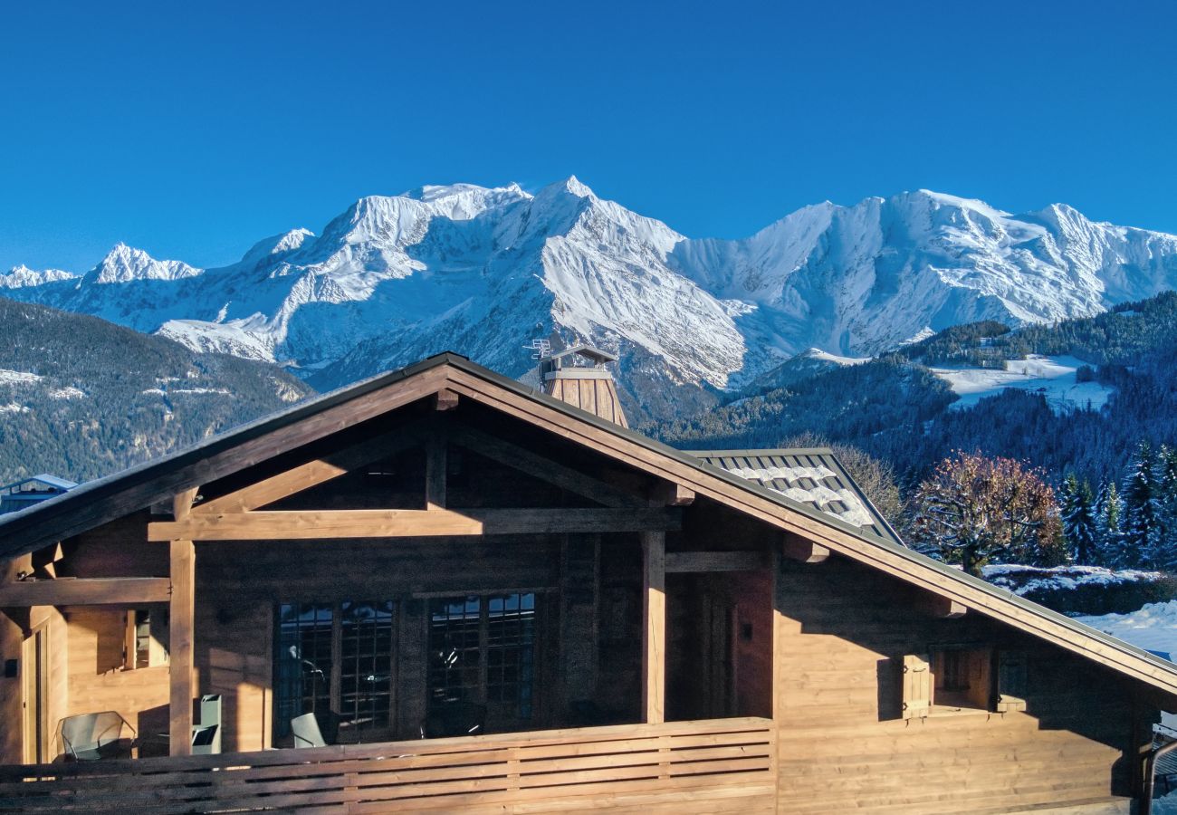 Chalet em Saint-Gervais-les-Bains - Chalet Remy - Chalet de luxe privé - Vues à 360°