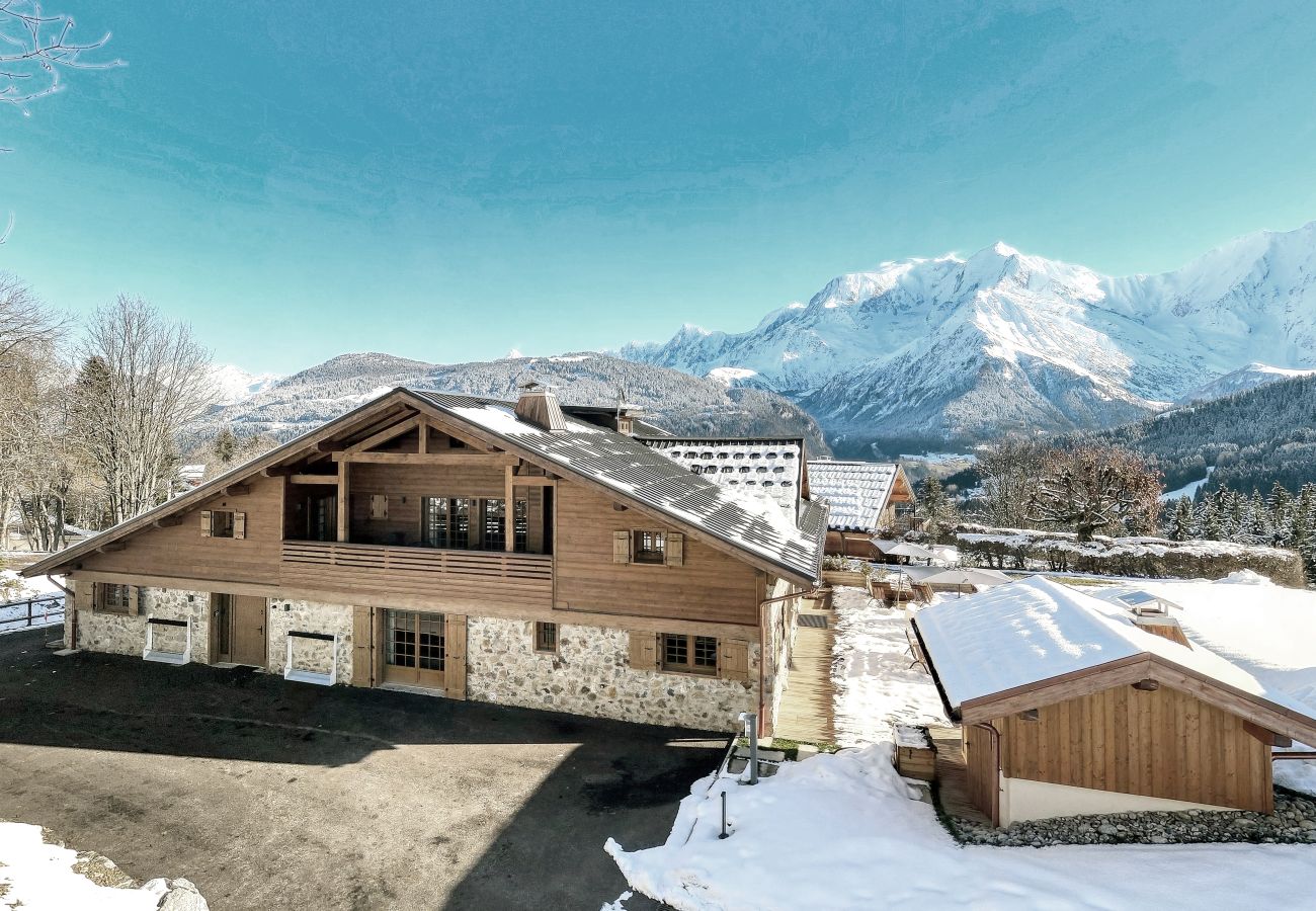 Chalet em Saint-Gervais-les-Bains - Chalet Remy - Chalet de luxe privé - Vues à 360°