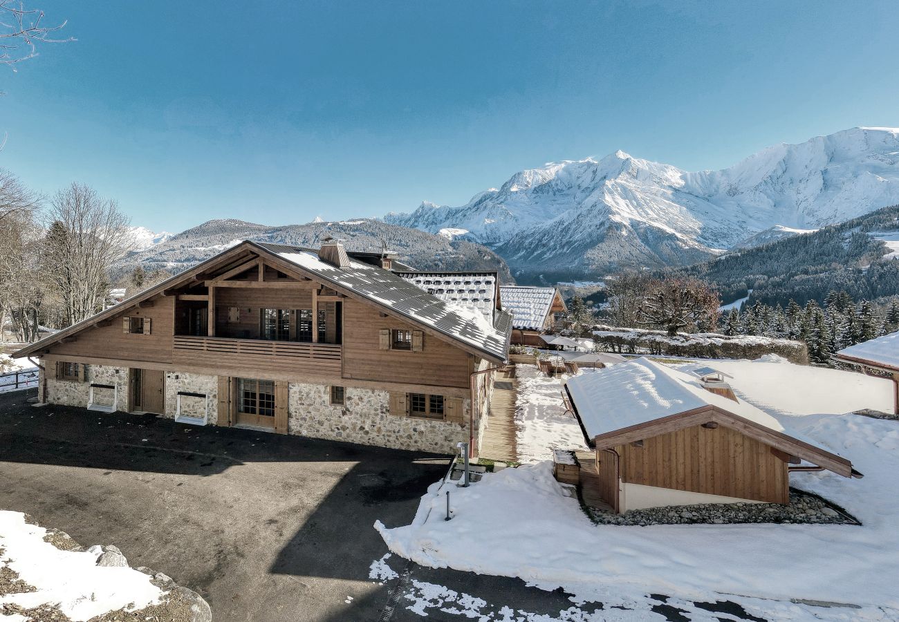 Chalet em Saint-Gervais-les-Bains - Chalet Remy - Chalet de luxe privé - Vues à 360°