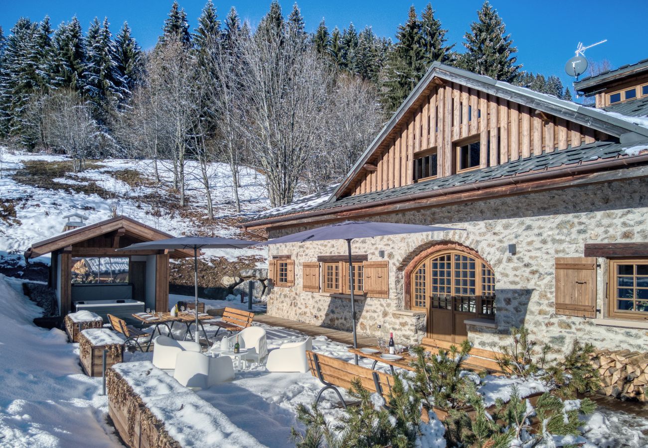 Chalet em Saint-Gervais-les-Bains - Chalet Remy - Chalet de luxe privé - Vues à 360°