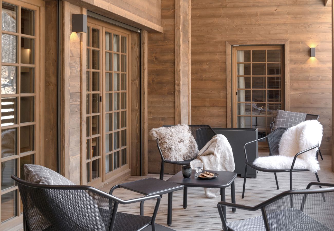 Chalet em Saint-Gervais-les-Bains - Chalet Remy - Chalet de luxe privé - Vues à 360°